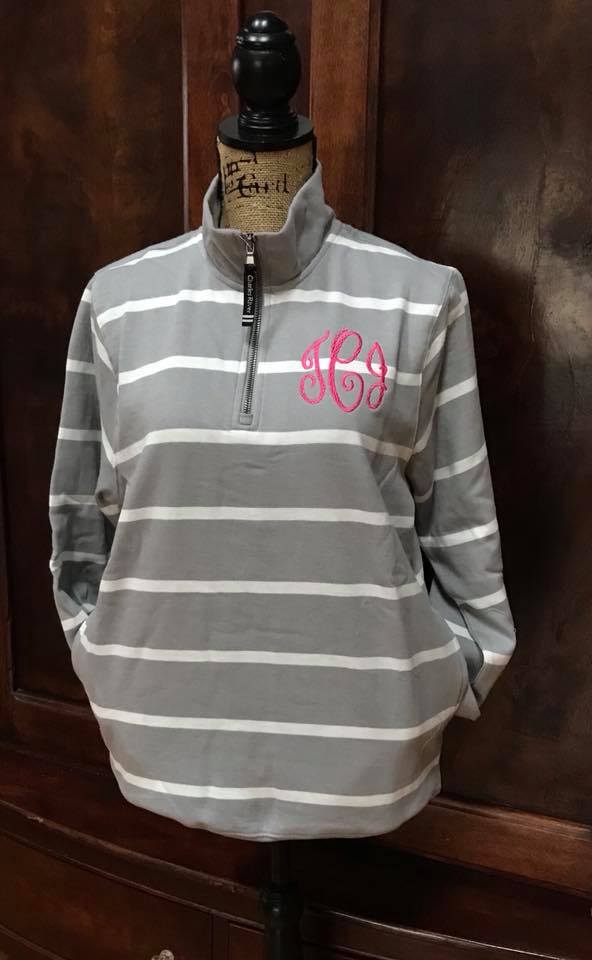 vertical striped sweatshirt