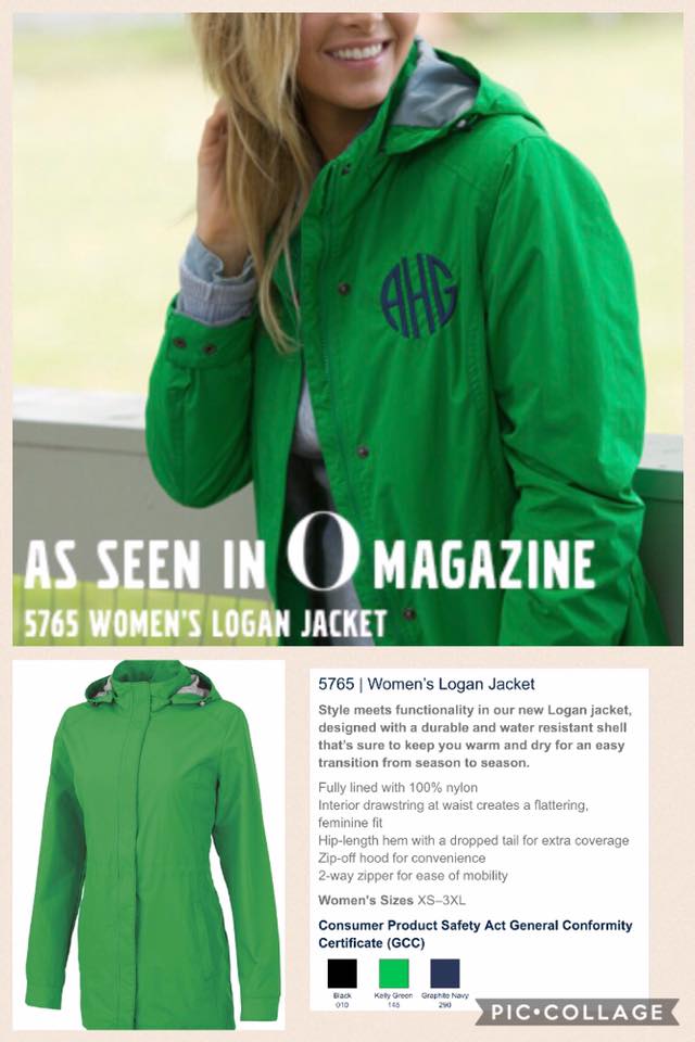 Monogrammed Kelly Green Logan Jacket