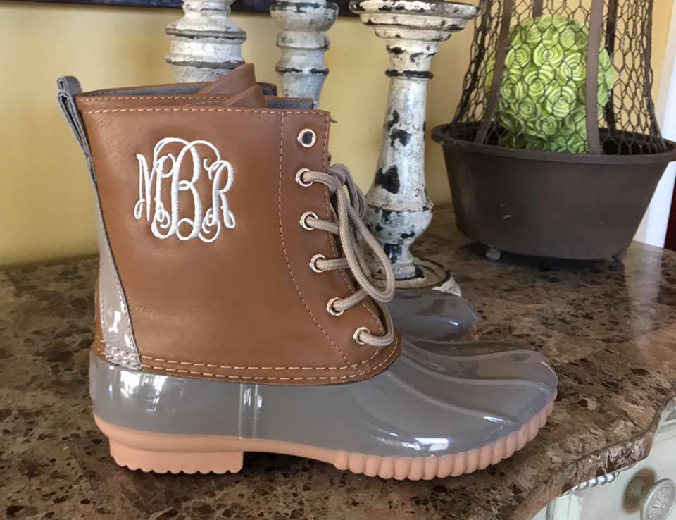 gray duck boots